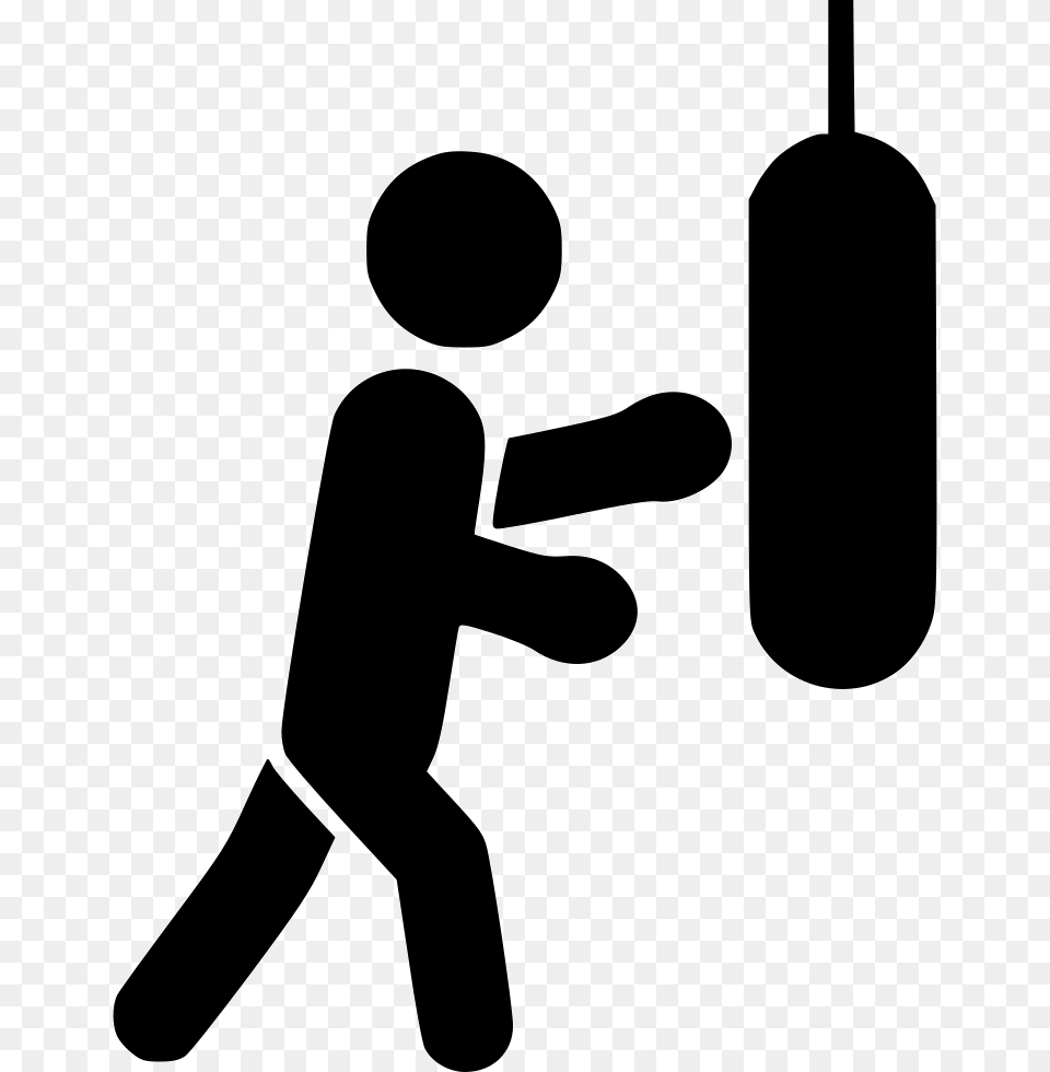 Athlete Boxing Competition Fight Svg Icon Boxing Icon, Silhouette, Stencil Free Png