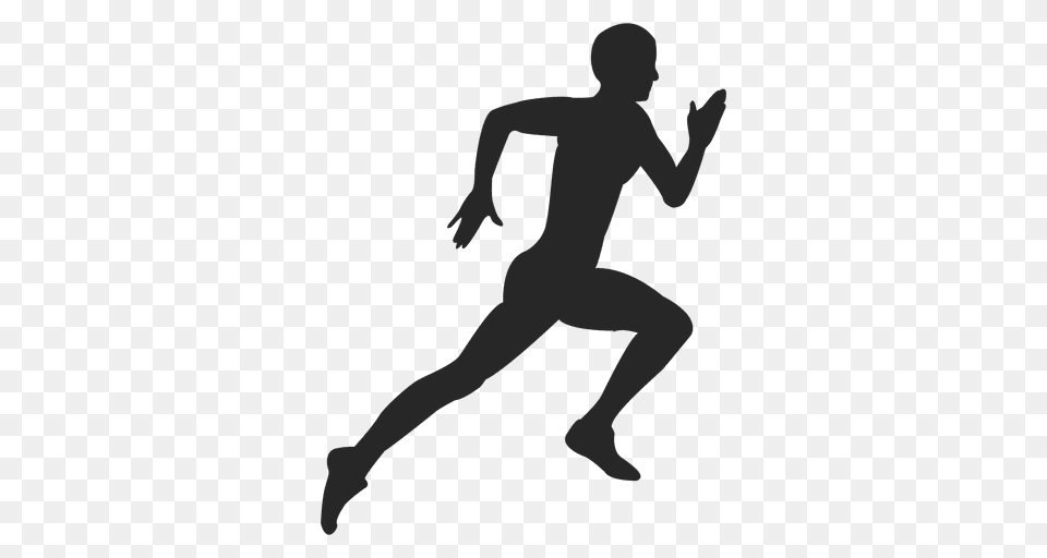 Athlete Running Hard, Dancing, Leisure Activities, Person, Silhouette Png