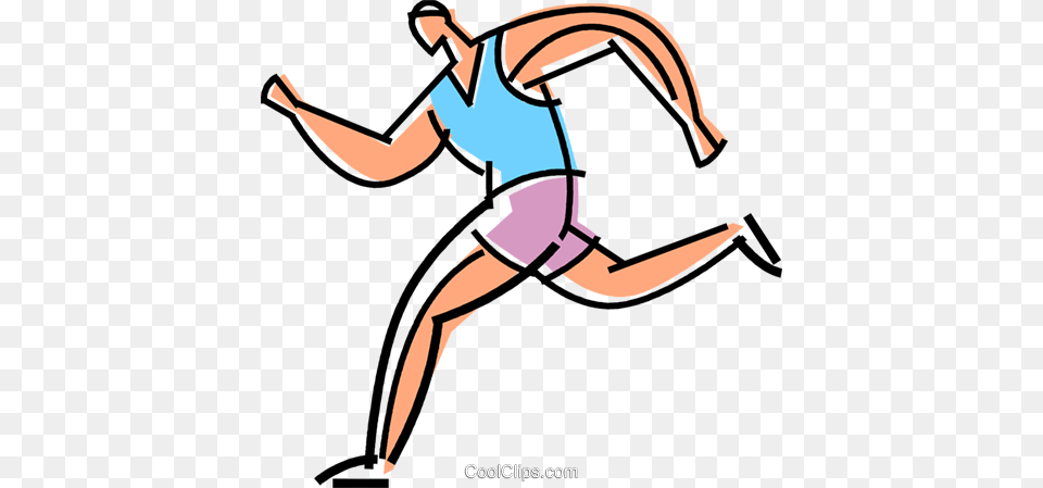Athlete Running Royalty Vector Clip Art Illustration, Dancing, Leisure Activities, Person, Bow Free Transparent Png