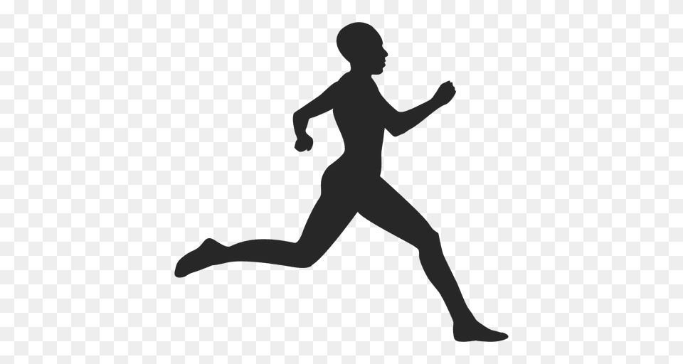 Athlete Running Silhouette, Person, Head Free Png Download