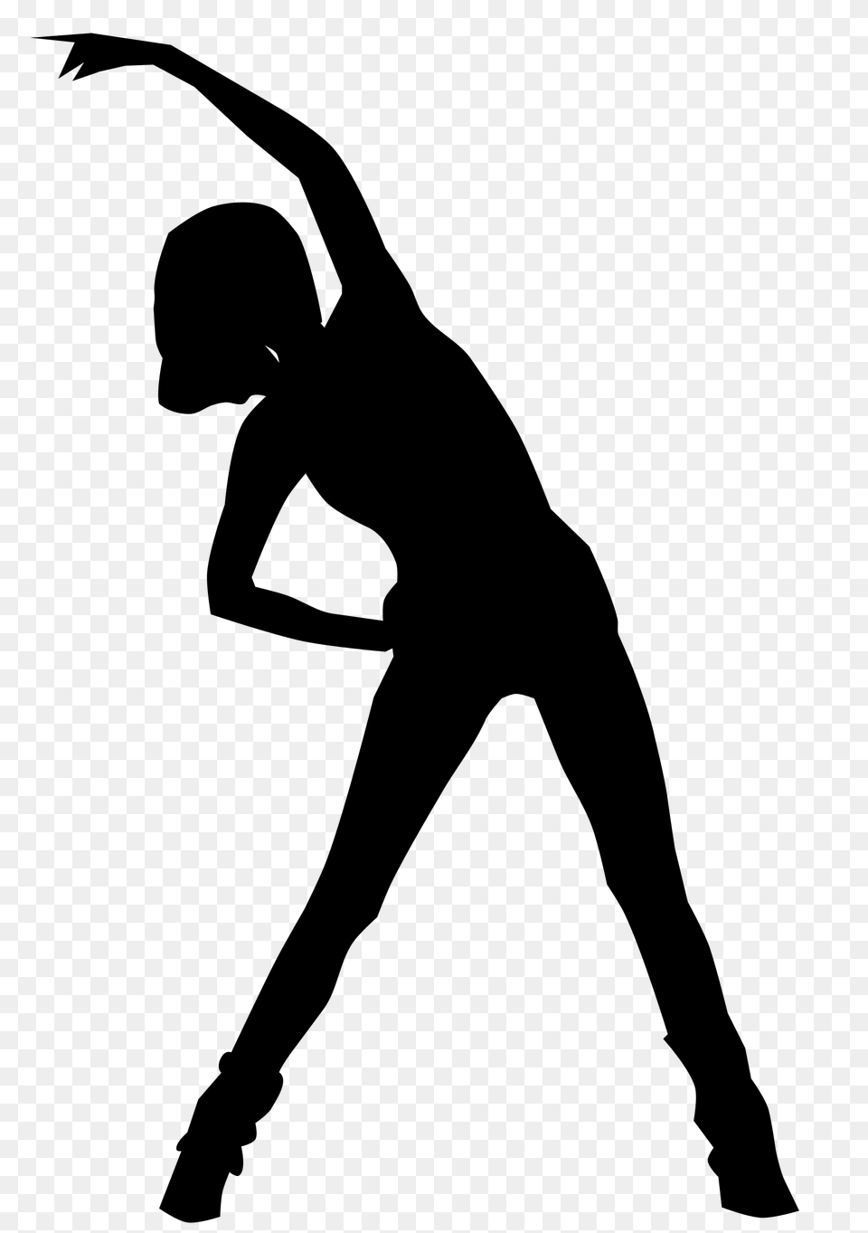 Athlete Stretching Icons, Gray Free Png