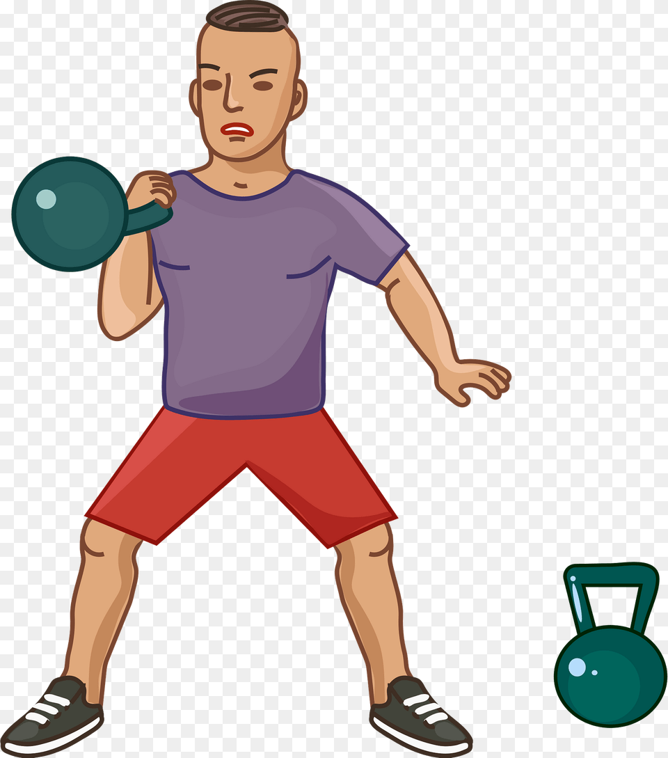 Athlete With Kettlebell Clipart, Sphere, Person, Male, Boy Free Transparent Png