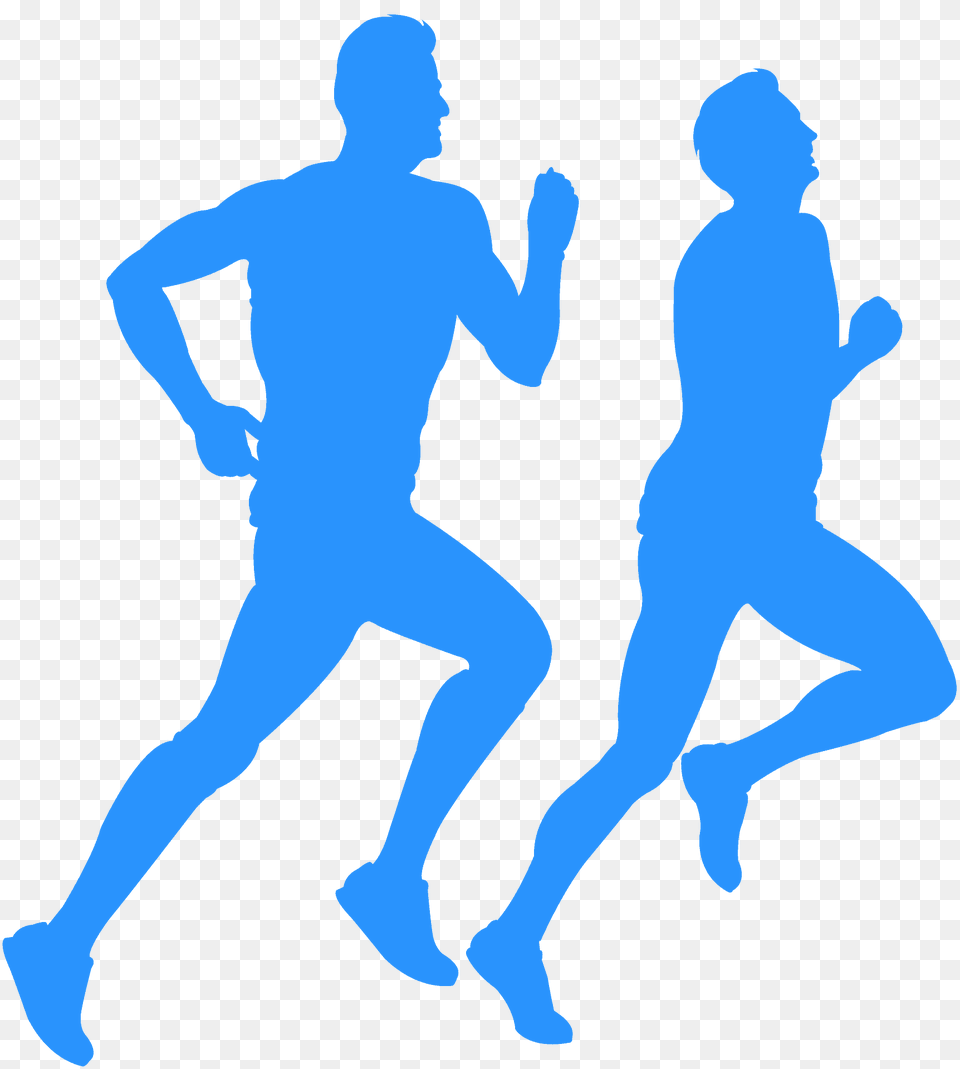 Athletes Running Silhouette, Adult, Male, Man, Person Free Png Download