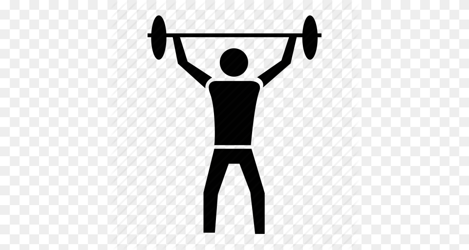 Athletics Gym Sports Weight Lifting Weightlifting Icon, Silhouette, Fitness, Sport, Working Out Png Image