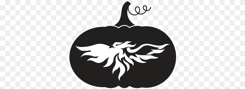 Athletics Phoenix Pumpkin Carving Pattern Phoenix, Stencil, Food, Produce Free Transparent Png