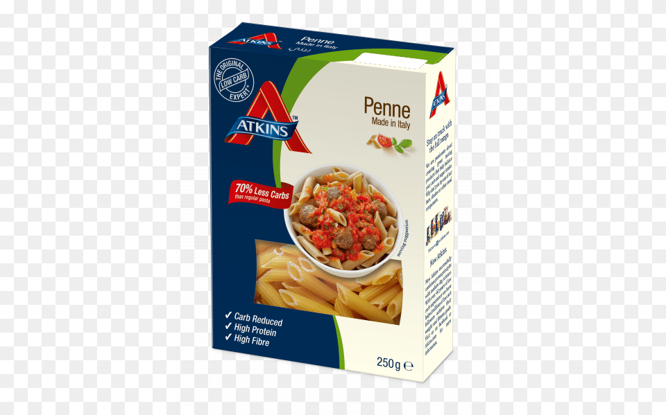 Atkins Penne Atkins, Food, Pasta Free Transparent Png