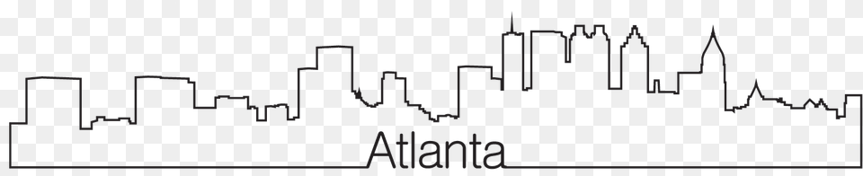 Atl Skyline Outline, Text Free Png Download