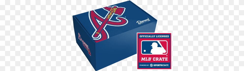 Atlanta Braves Diamond Crate From Major League Baseball Logo, Box, Cardboard, Carton, Baby Png Image