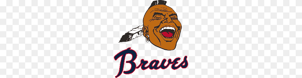 Atlanta Braves Primary Logo Sports Logo History, Head, Person, Face, Happy Free Transparent Png