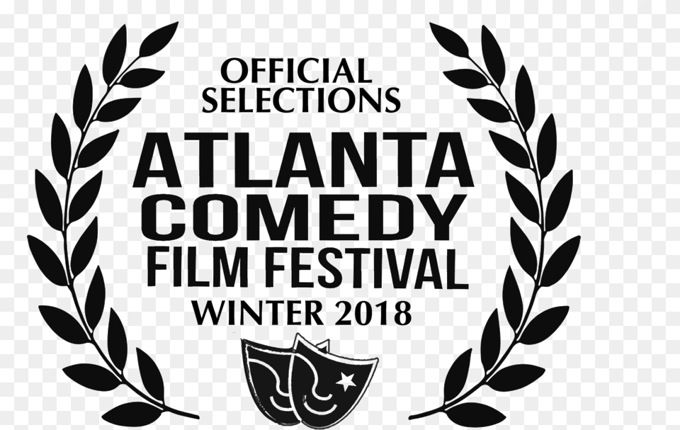 Atlanta Comedy Film Festival Laurel Winter 2018 Black 5point Film Festival Laurels, Emblem, Symbol, Logo, Plant Png Image
