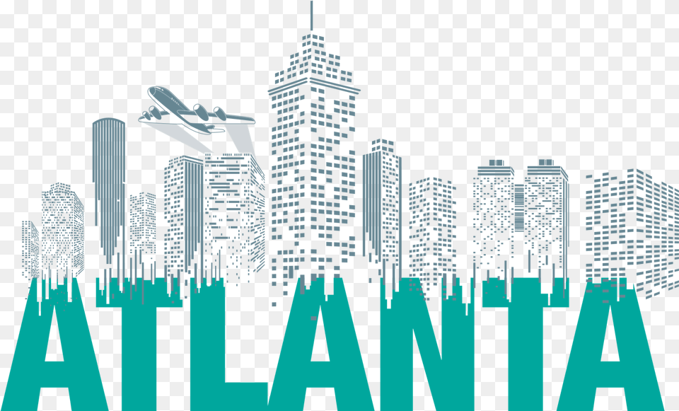 Atlanta Drawing Cityscape For On Mbtskoudsalg Atlanta, Metropolis, Urban, City, Neighborhood Free Png Download