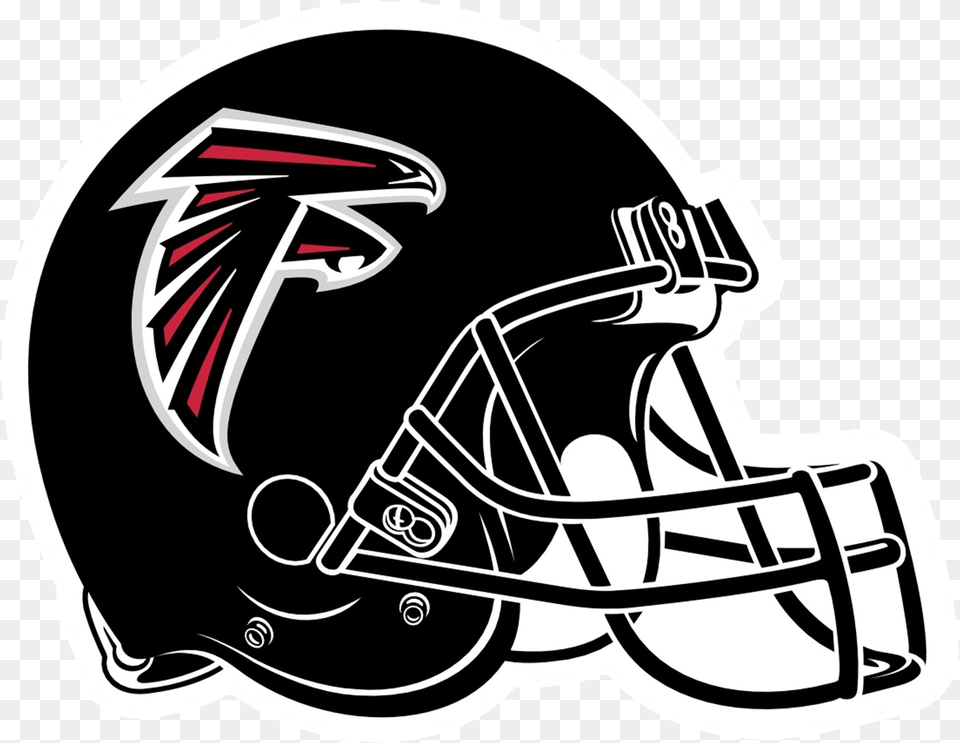 Atlanta Falcons Black Helmet Sticker Falcon Football, American Football, Sport, Playing American Football, Person Free Png