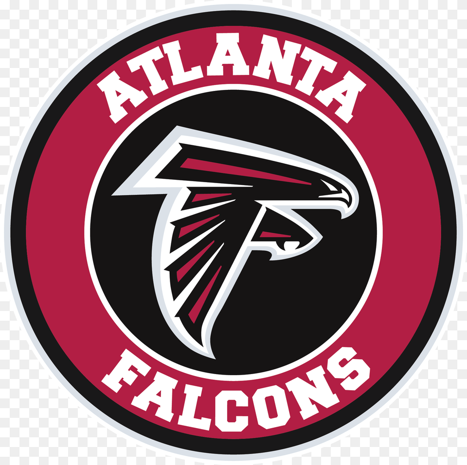 Atlanta Falcons Circle Logo Vinyl Decal Sticker 5 Nba Logo 2018 Team, Emblem, Symbol Free Transparent Png