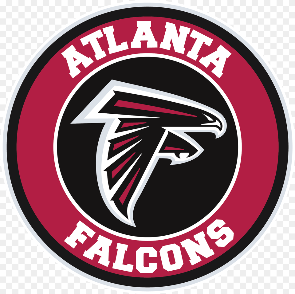 Atlanta Falcons Circle Logo Vinyl Decal Sticker 5 Sizes Nba Team 2018 Logo, Emblem, Symbol, Disk Png Image