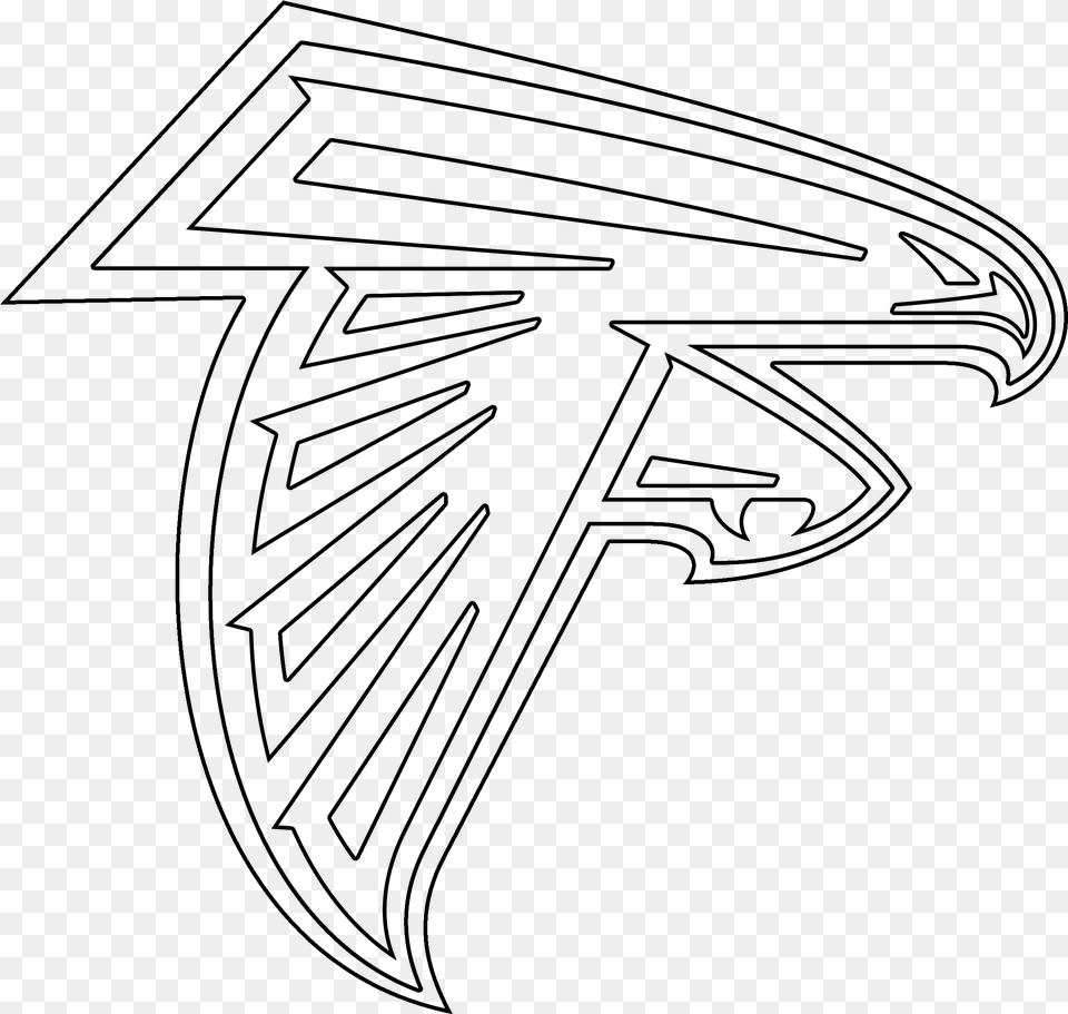 Atlanta Falcons Logo Stencil Atlanta Falcons Coloring Pages, Gray Png Image