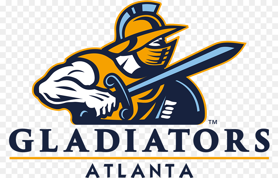 Atlanta Gladiators Primary Logo Atlanta Gladiators Logo, People, Person Free Png Download