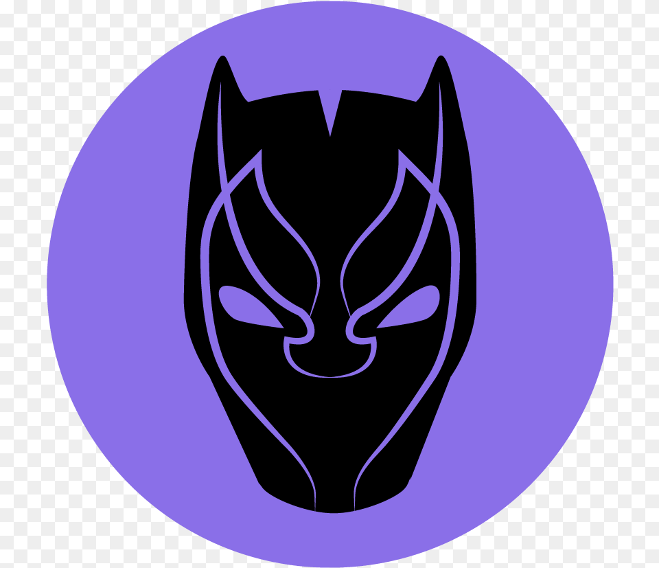 Atlanta Has A Pretty Big Presence In The Marvel Universe Disney Black Panther Purple Logo Transparent, Emblem, Symbol Png