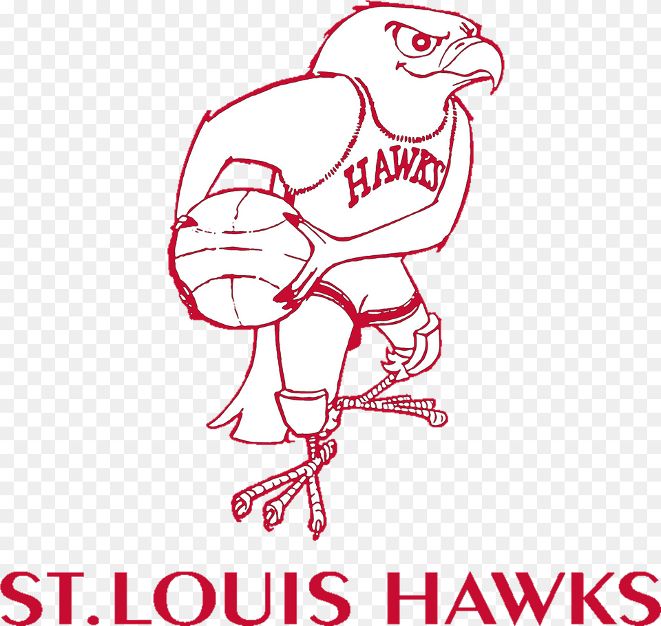Atlanta Hawks St Louis Hawks Logo Nba, Animal, Bird, Face, Head Free Transparent Png