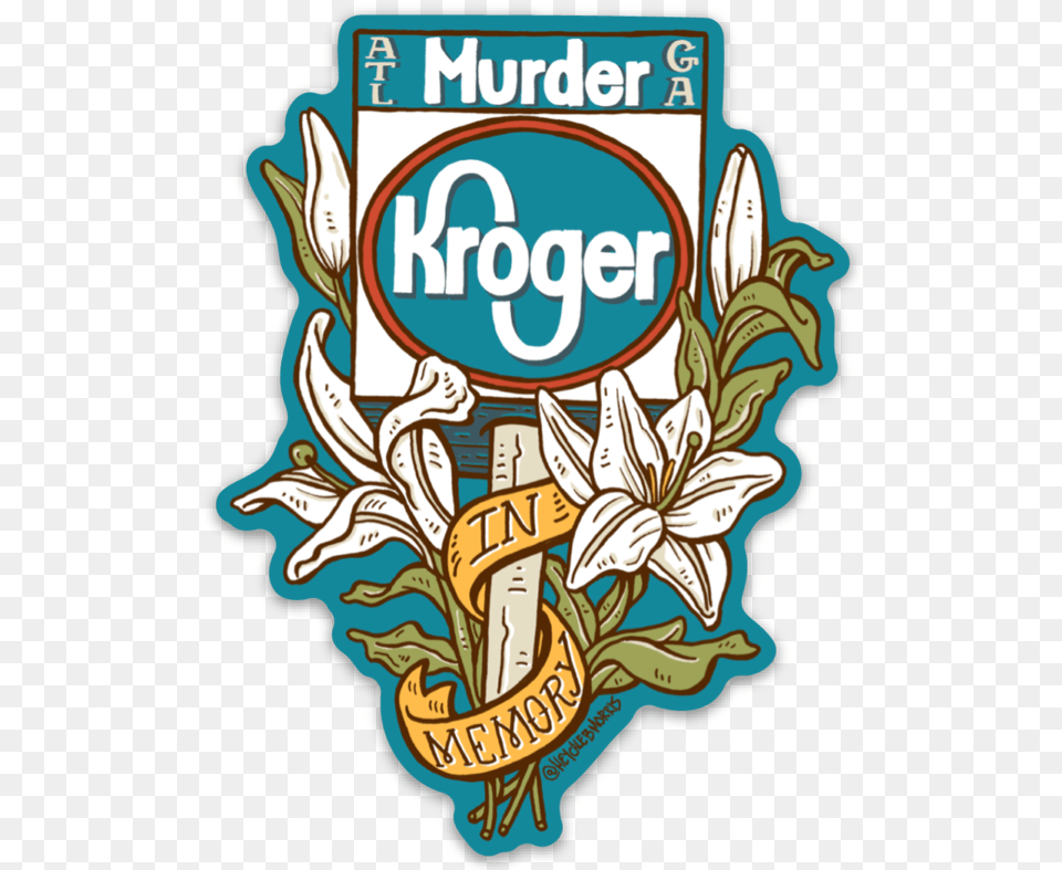 Atlanta Murder Kroger Sticker Emblem, Symbol, Advertisement Png Image