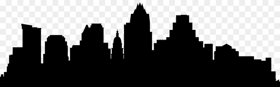 Atlanta Skyline Outline Outline Atlanta Skyline With Blue, City, Silhouette, Urban Free Png