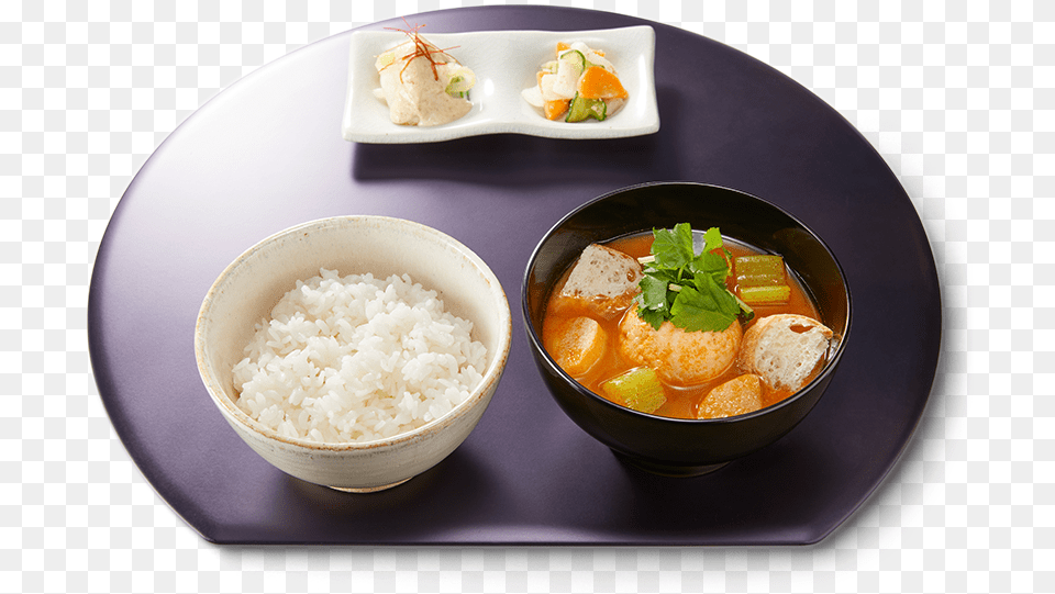 Atlantic Lobster Miso Soup 580 Steamed Rice, Food Presentation, Meal, Dish, Food Free Png