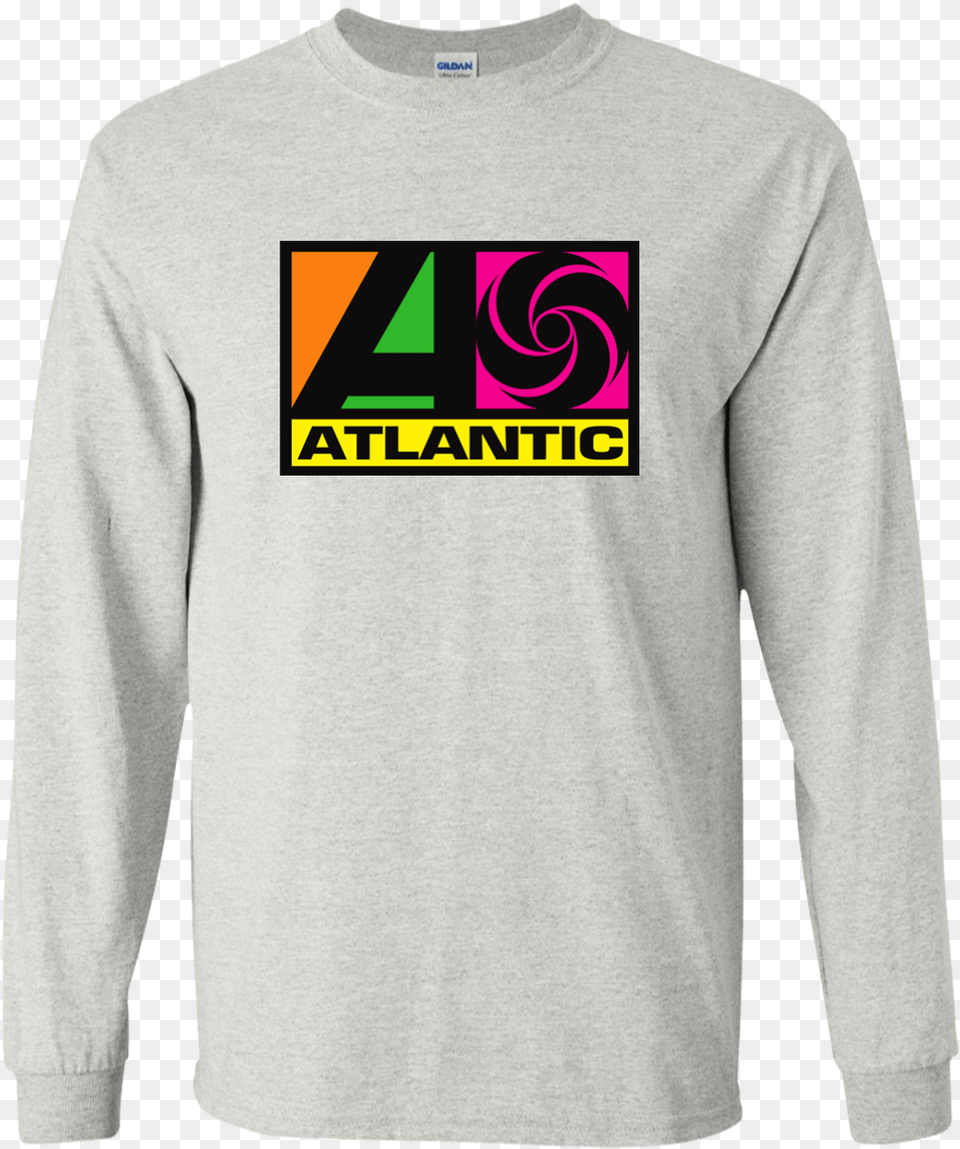 Atlantic Records Music Label Record Company Long Sleeve T Atlantic Records, Clothing, Long Sleeve, Adult, Person Png