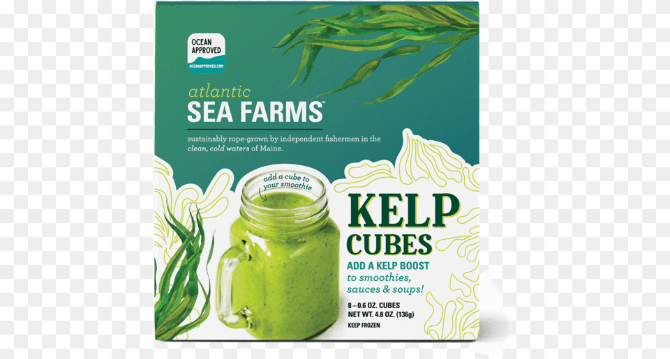 Atlantic Sea Farms Kelp Cubes Kelp Cubes, Beverage, Juice, Smoothie, Advertisement Free Png
