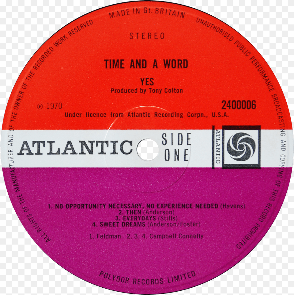 Atlantic Vinyl Label Circle, Disk, Dvd, Text Free Png Download