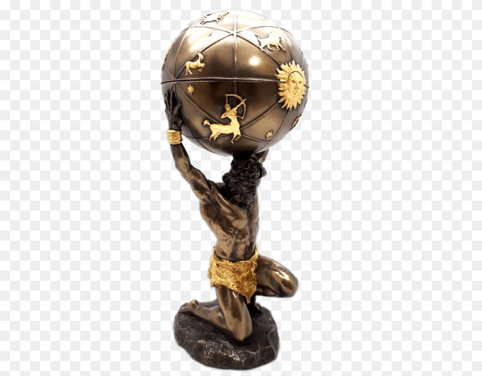 Atlas Carrying Celestial Sphere, Person, Helmet, Astronomy, Outer Space Png Image