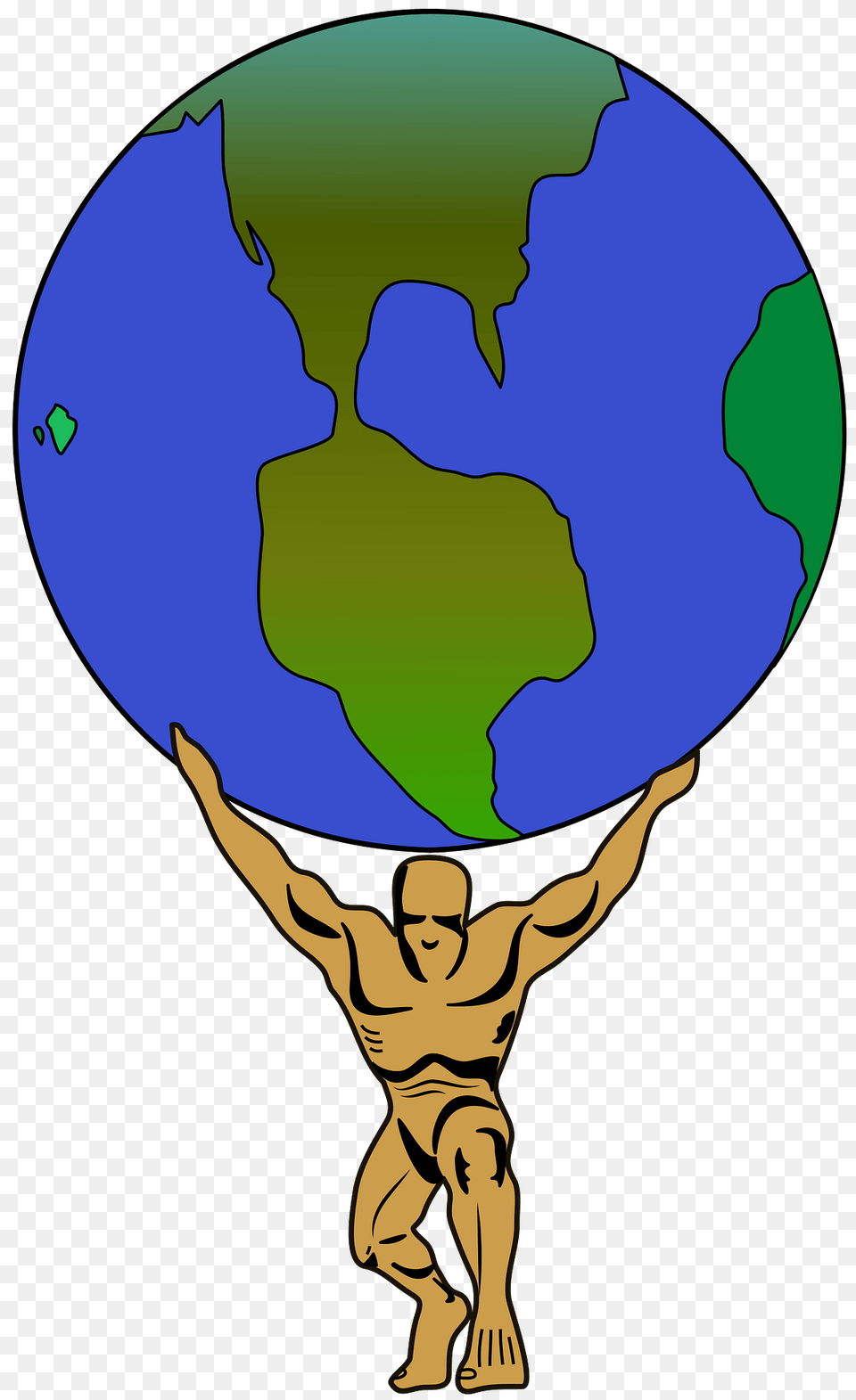 Atlas Holding Up The Earth Clipart, Astronomy, Globe, Outer Space, Planet Png Image