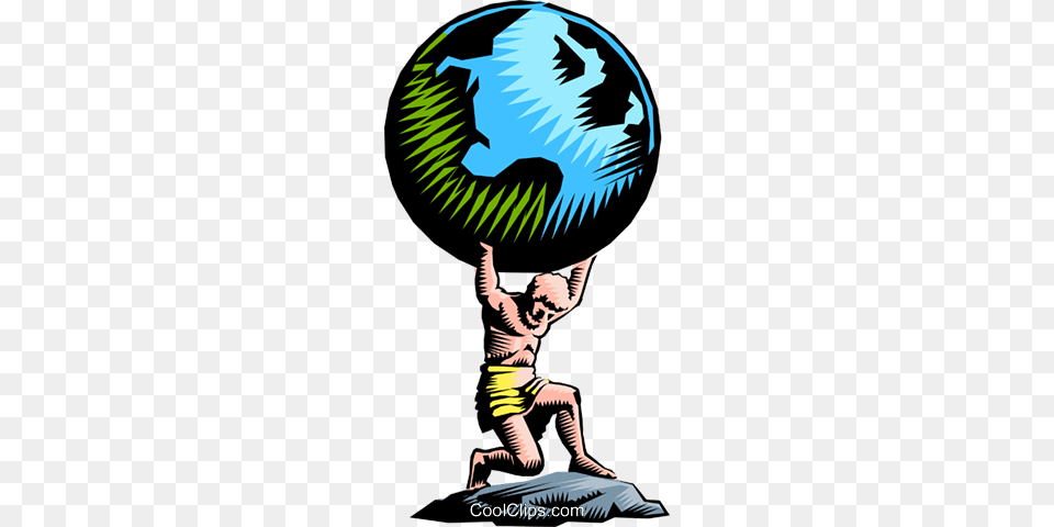 Atlas Royalty Vector Clip Art Illustration, Sphere, Person, Astronomy, Outer Space Free Png Download
