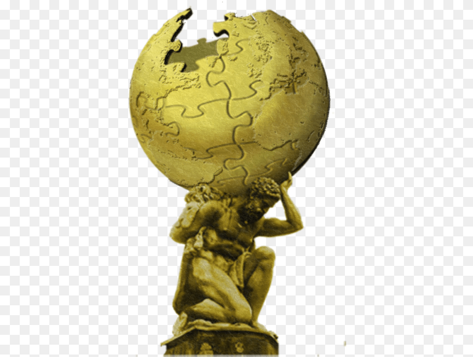 Atlas With Wikified Glob Statue With The World On His Back, Sphere, Outer Space, Astronomy, Planet Png Image