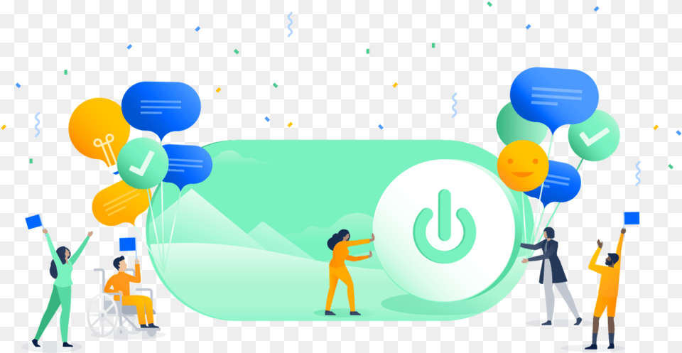 Atlassian Illustrations, Balloon, Person, Cleaning, Machine Free Png Download