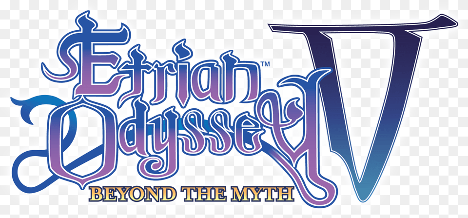 Atlus Titles Etrian Odyssey V Logo, Text, Smoke Pipe Png Image