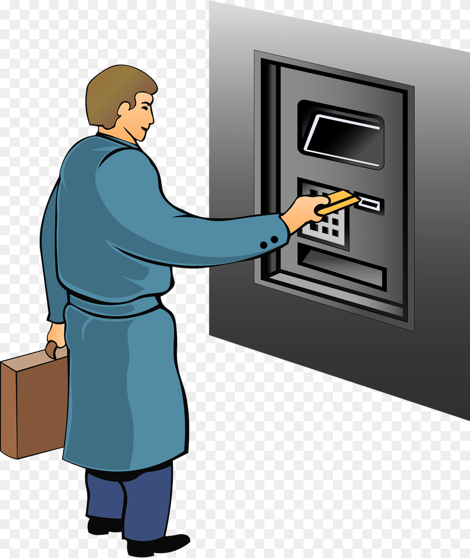 Atm Clipart, Machine, Person, Man, Male Free Png Download
