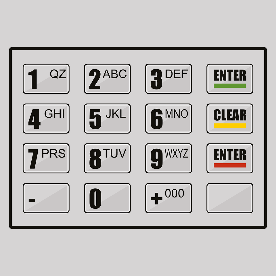 Atm Keyboard Clipart, Scoreboard, Text, Number, Symbol Free Png