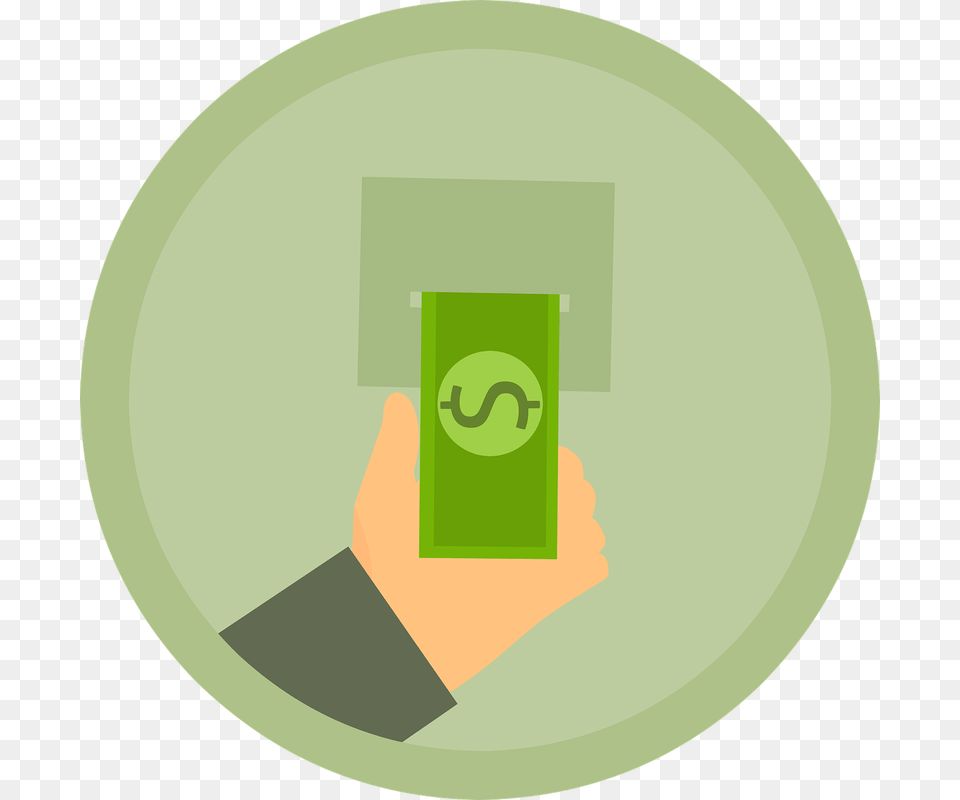 Atm Using Bank Withdraw Icon, Green, Electronics, Photography, Ipod Free Transparent Png
