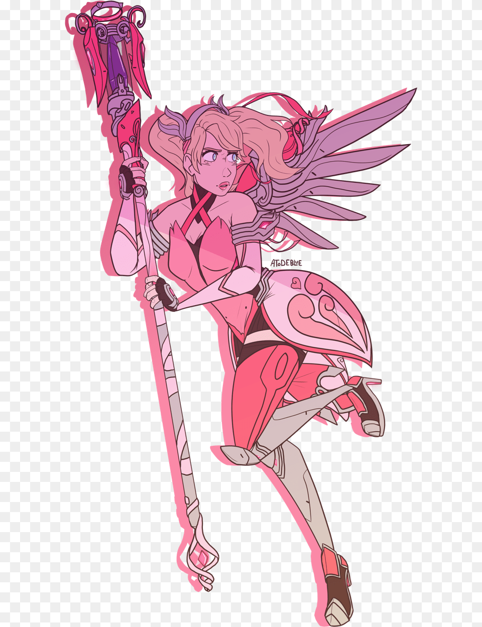 Atode Pink Mercy Pink Mercy Transparent, Book, Comics, Publication, Person Png
