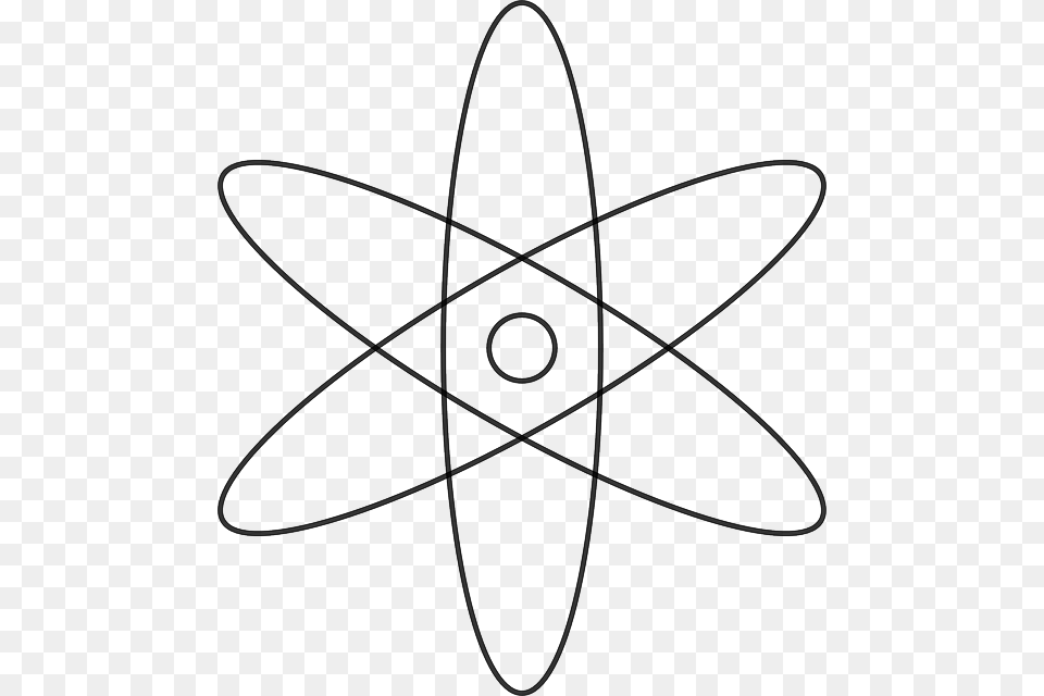 Atom Atomic Nucleus Science Symbol Radioactive Black And White Science Clip Art, Nature, Outdoors, Star Symbol Png Image