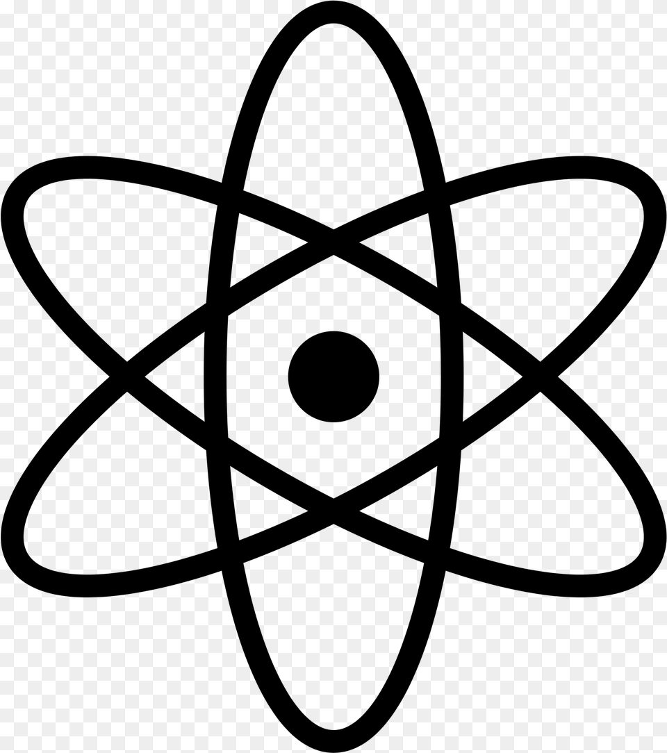 Atom Drawing Background Atom Symbol, Gray Free Transparent Png