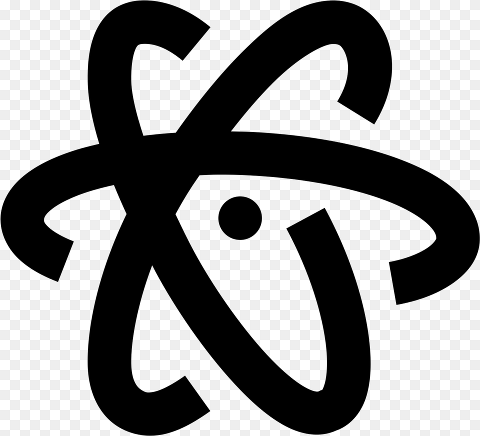 Atom Logo, Gray Free Png Download