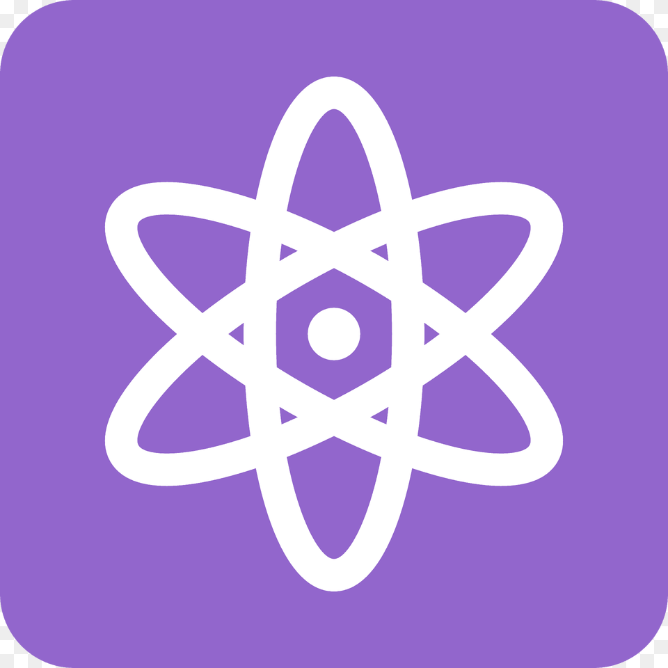 Atom Symbol Emoji Clipart, Purple, Nature, Outdoors, Star Symbol Png
