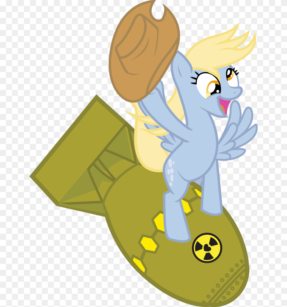 Atomic Bomb Bomb Cowboy Hat Derpy Hooves Dr Atomic Bomb Cartoon No Background, Baby, Person, Book, Comics Free Png Download