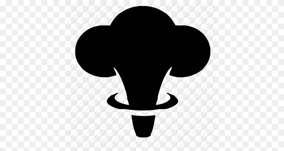 Atomic Cloud Mushroom Nuclear Terrorist Icon, Clothing, Hat, Silhouette, Animal Free Transparent Png