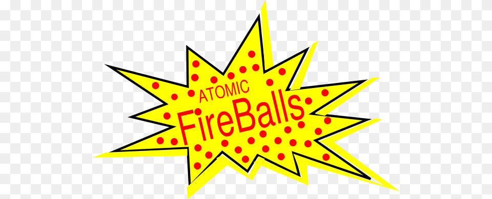 Atomic Fireballs Logo Clip Art, Symbol, Sticker, Star Symbol, Animal Png Image