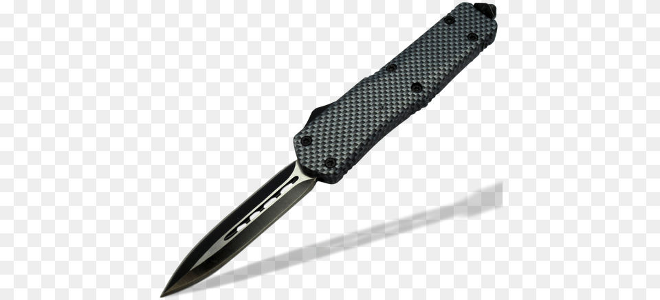 Atomic Knives Quotthin Manquot Double Edge Carbon Fiber Otf Knife, Blade, Dagger, Weapon Free Transparent Png