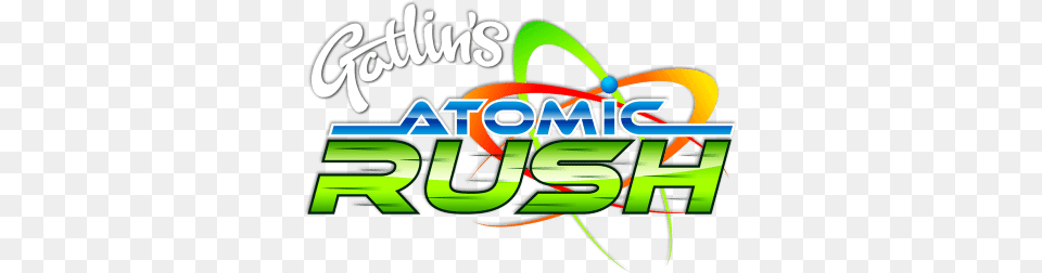 Atomic Rush Gatlins Fun Center, Green, Logo, Dynamite, Weapon Free Transparent Png