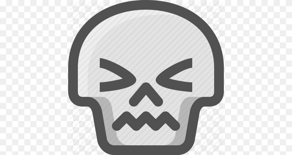 Atonished Avatar Death Emoji Face Skull Smiley Stunned Icon, Head, Person, Blackboard Free Png