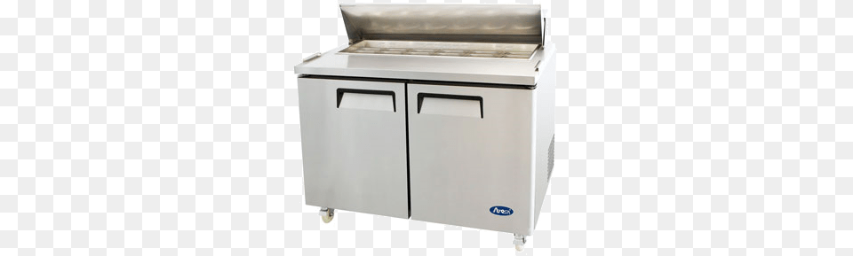 Atosa Stainless Steel Two Section Wide Reach In Atosa Stainless Steel Sandwich Prep Table, Mailbox, Device, Appliance, Electrical Device Free Png