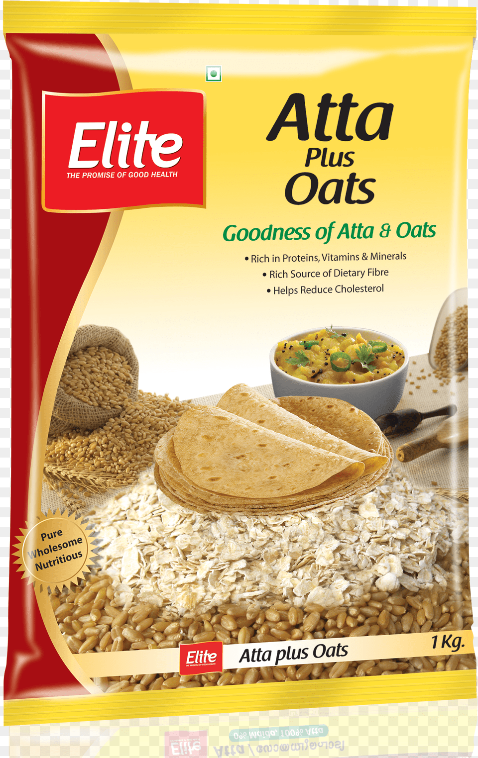 Atta Plus Oats Elite Atta 1 Kg, Breakfast, Food, Oatmeal, Advertisement Free Png Download